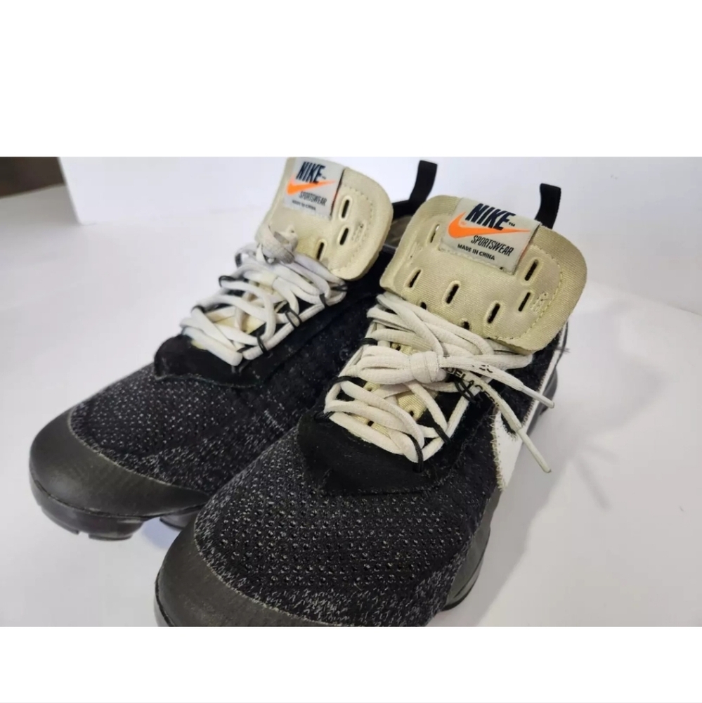 Nike Air Mens Black Off-White Vapormax Flyknit Athletic Shoes US 10 - Picture 4 of 11